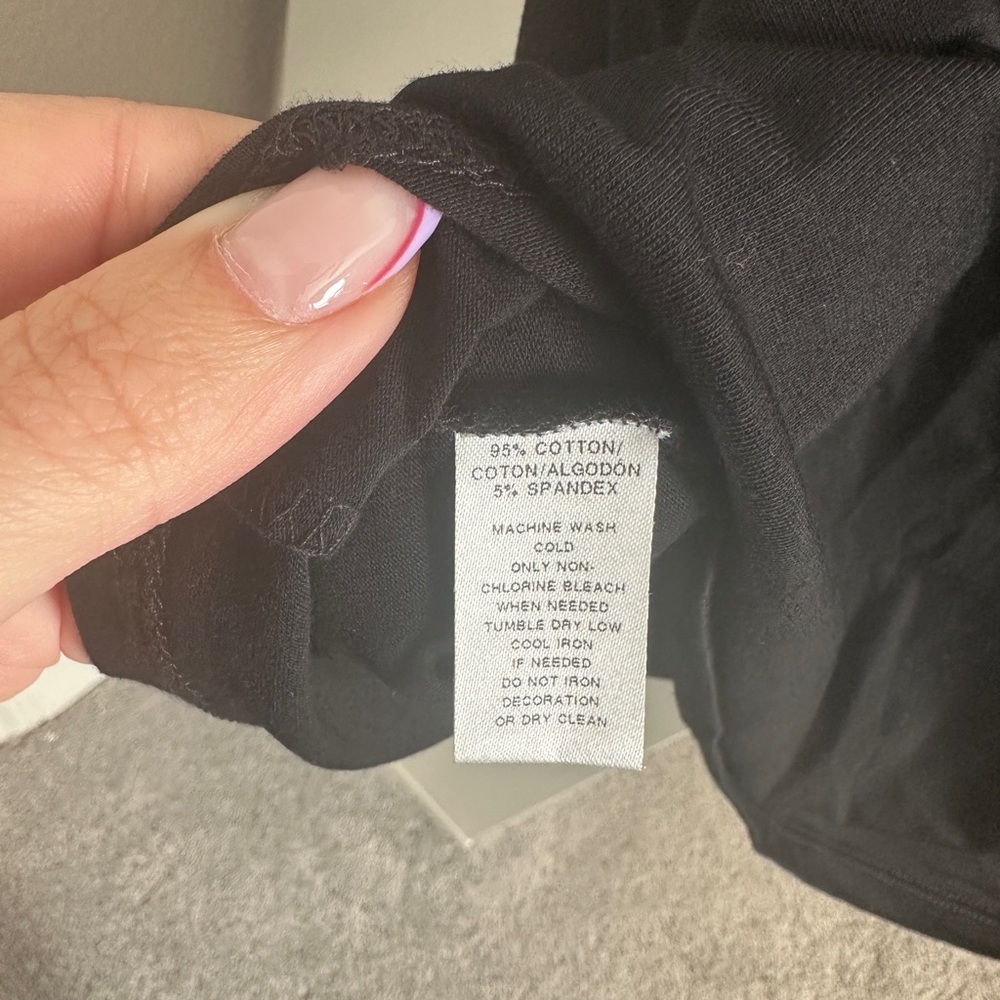 LOFT Black Off-Shoulder 3/4 Sleeve Top - Picture 4 of 4